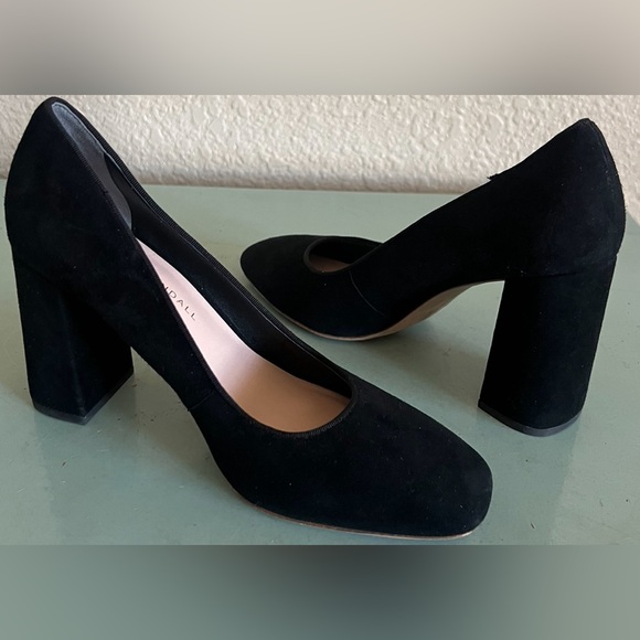 Loeffler Randall Rue Black Heeled Suede Pumps New - Picture 8 of 9